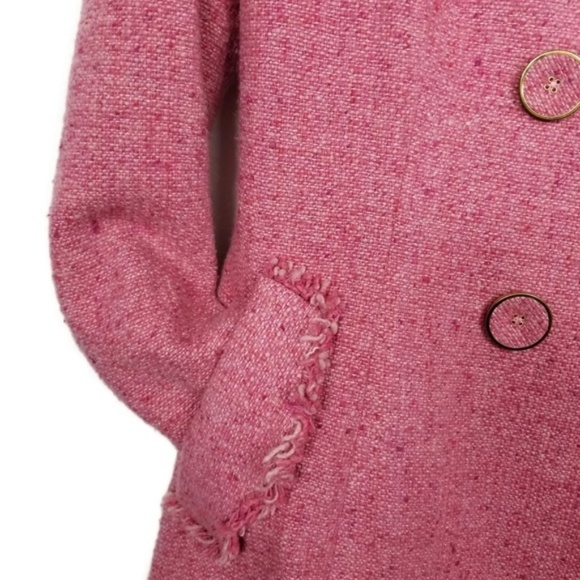CAbi Madison Avenue Pink Tweed Doublebreasted Coat - Picture 7 of 8